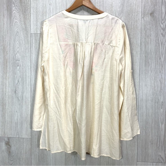 Andree by Unit embroidered floral peasant long sleeve top size L - Picture 8 of 8